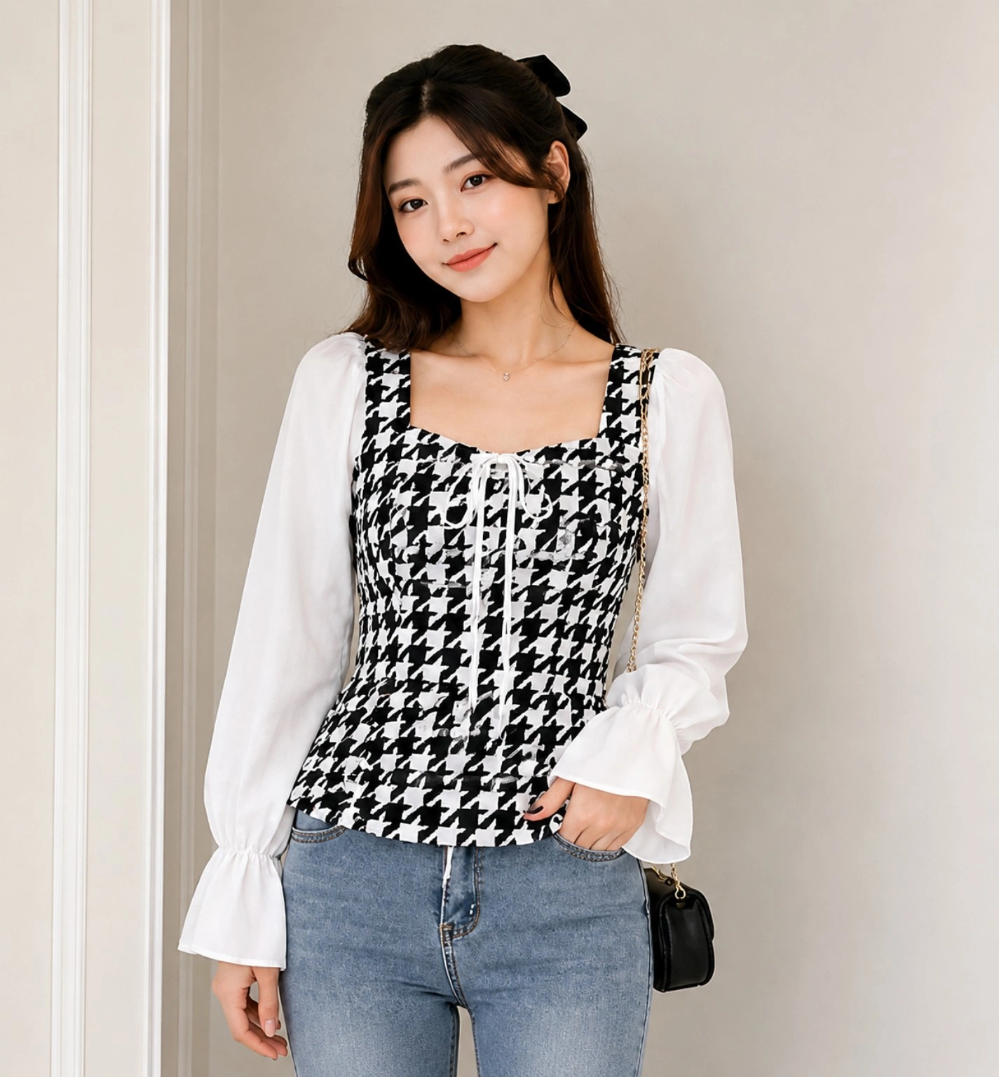 Korean Style Peplum Top