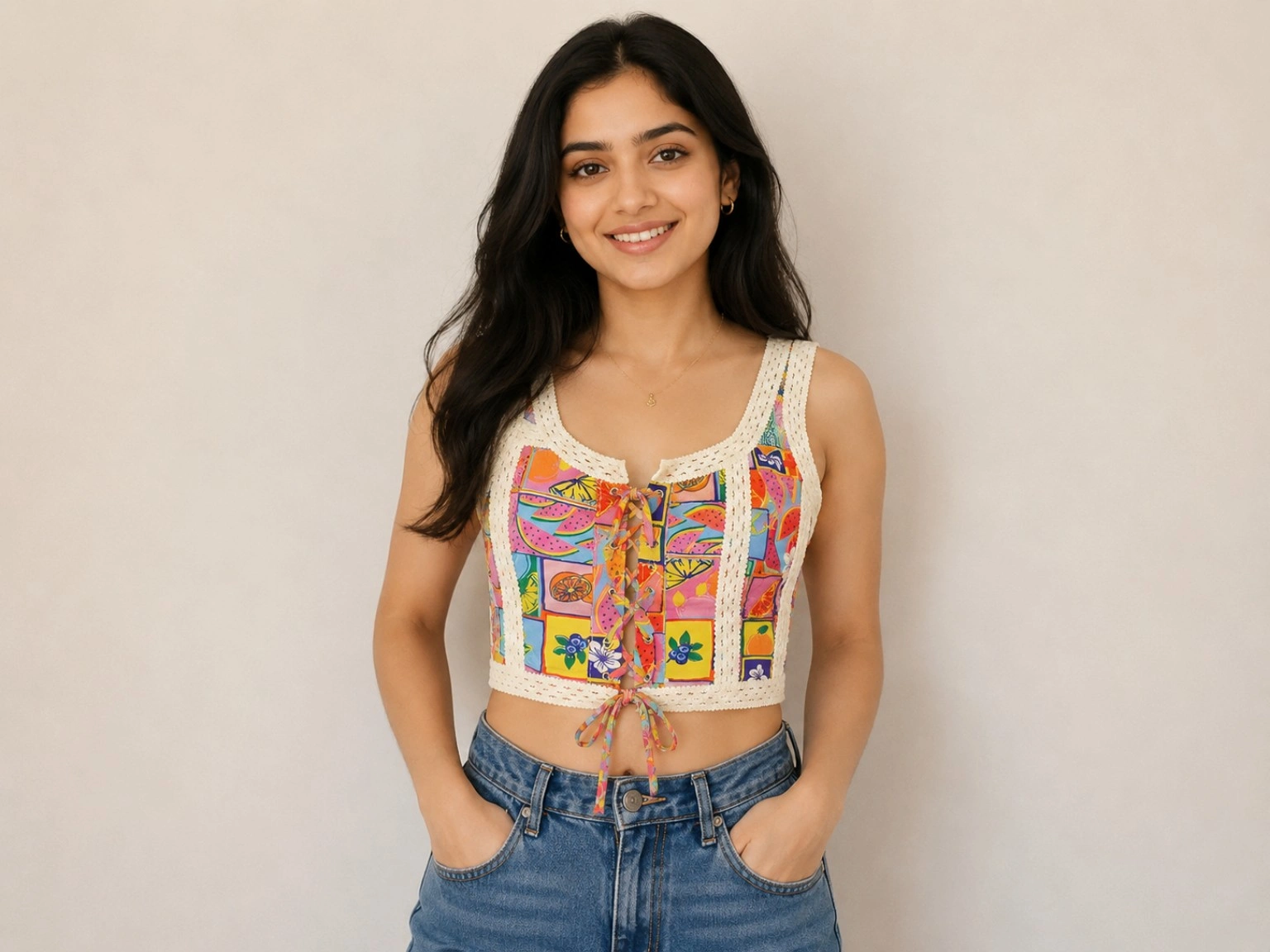 Crochet Crop Top (Mix Colour)
