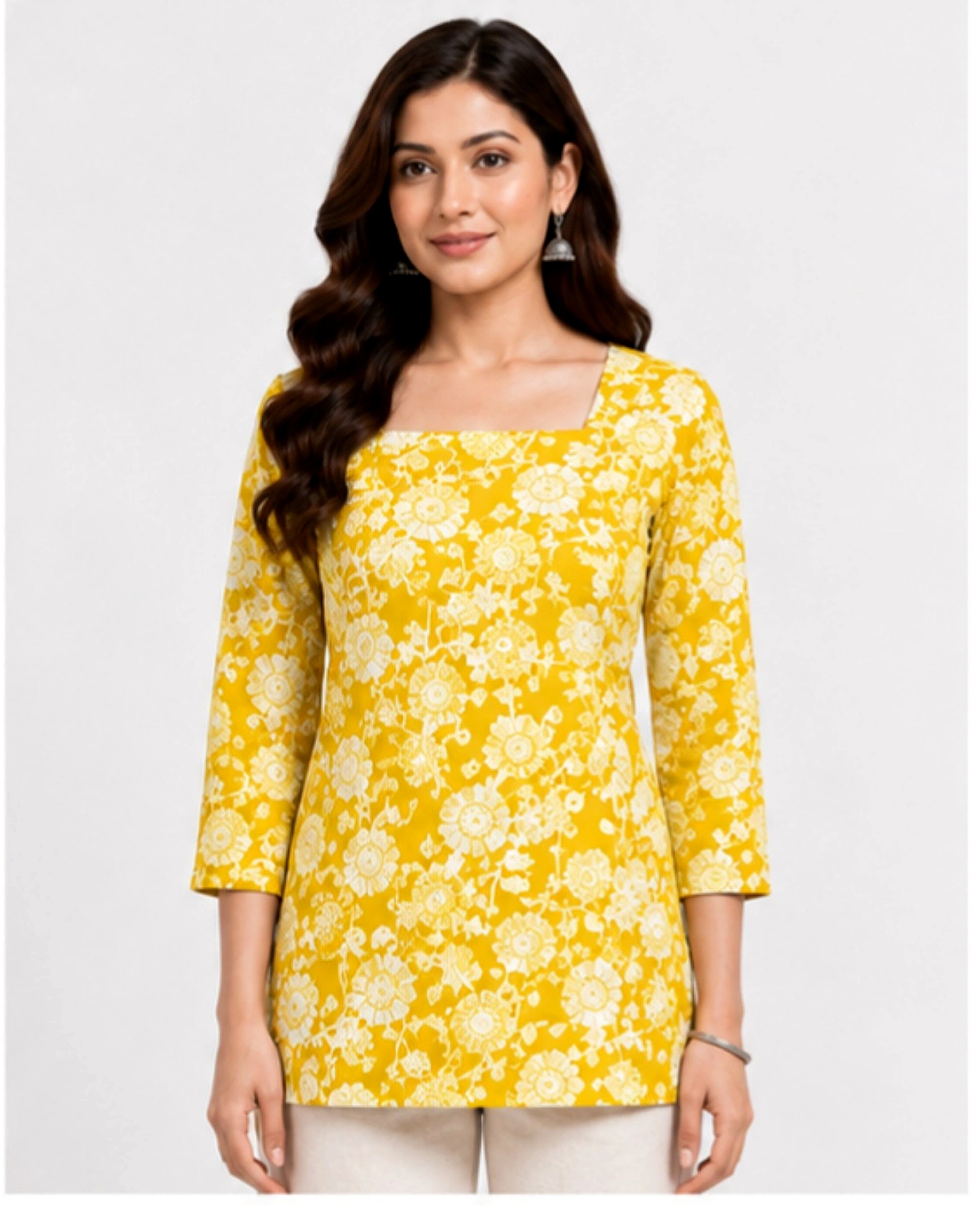 Sunshine Bloom Floral Top(Yellow)